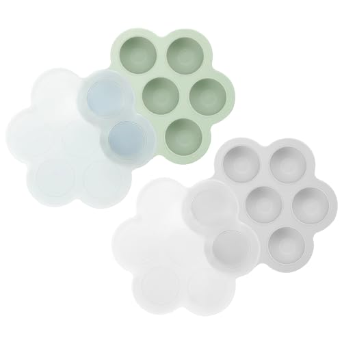 PandaEar Silicone Baby Food Freezer Trays with Lids, 2 Pack, BPA Free
