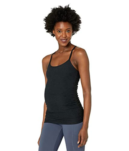 Beyond Yoga Women's Spacedye Keep Your Cool Maternity Slim Racerback Tank - color: Darkest Night, size: Small