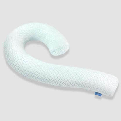 Cooling Body Pillow for Adults Swan Shaped Side Sleeper Pillow 49 Inch - color: Cooling Blue