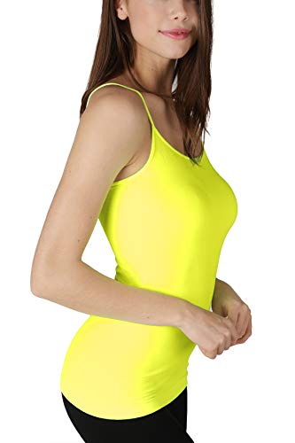 NIKIBIKI Women Seamless Basic Camisole, Made in U.S.A - color: Neon Yellow