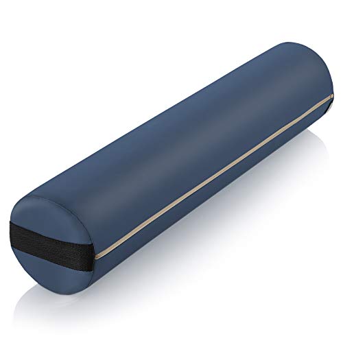 Saloniture Full Round Massage Table Bolster Pillow Pad - 26 x 6 Inch - Blue - color: Blue
