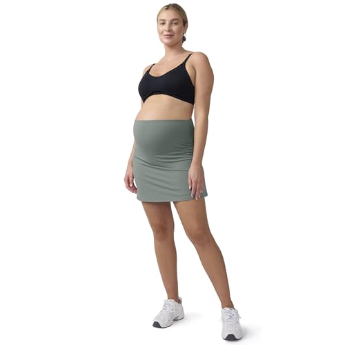 Ingrid & Isabel Basics Active Maternity Skort - color: Sage Green, size: Small