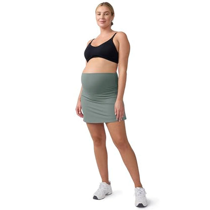 Ingrid & Isabel Basics Active Maternity Skort - color: Sage Green, size: Small