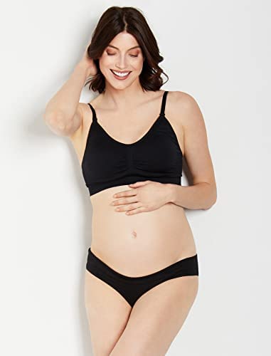 Motherhood Maternity womens Foldover Brief Panty 3-pack - color: All Black Pack, size: Medium