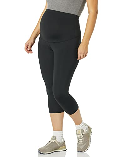 Amazon Essentials Women's Active Sculpt Over The Belly High Waist Stretchy Pregnancy Workout Crop Maternity Leggings - size: Large