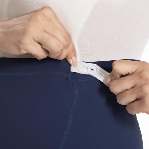 Over‑Belly Maternity Leggings, Soft Stretch Yoga Pants - color: 2 Packs-black/Navy, size: Small