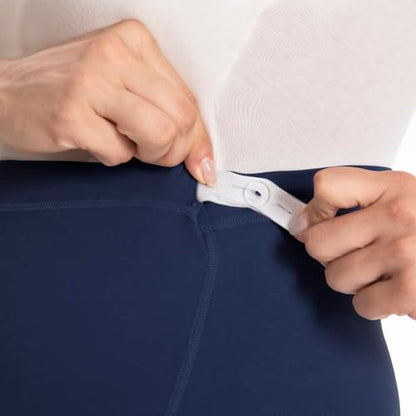 Over‑Belly Maternity Leggings, Soft Stretch Yoga Pants - color: 2 Packs-black/Navy, size: Small