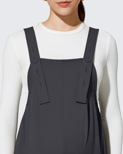G4Free Shiftready Maternity Jumpsuit Pregnancy Overalls Adjustable Casual - color: Dark Gray, size: Small