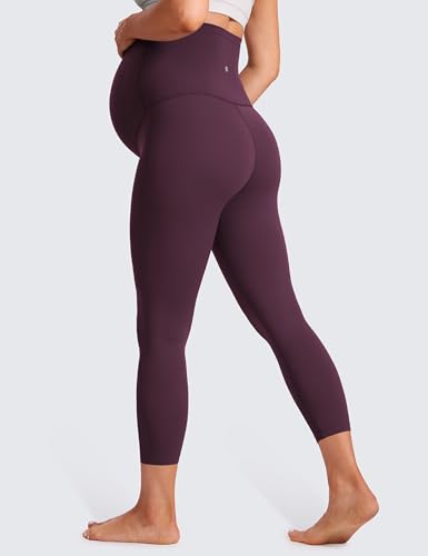 CRZ YOGA Maternity Capris Leggings 23" - color: Deep Purple, size: X-Large