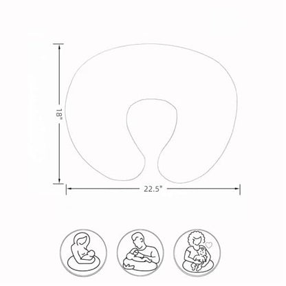 Newborn Muslin Nursing Pillow Covers Baby Breastfeeding Slipcover 2 Pack - color: Light Brown+sun
