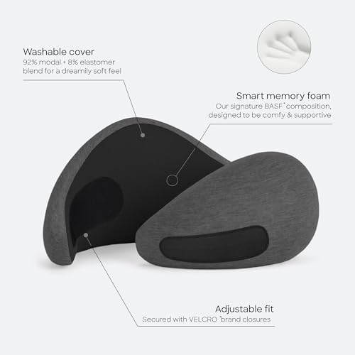 Ostrichpillow GO Travel Pillow, 360° Memory Foam Support, Soft & Washable - color: Dark Night