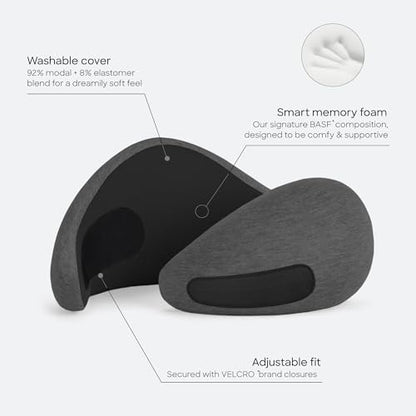 Ostrichpillow GO Travel Pillow, 360° Memory Foam Support, Soft & Washable - color: Dark Night