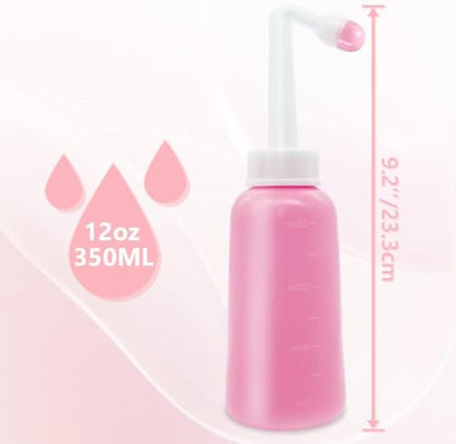 2 Pack 12oz Peri Bottle for Postpartum Care, Perineal Cleansing Bottles - color: Pink-2pcs