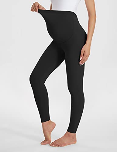 Buttergene Maternity Leggings Buttery-Soft 28'' Maternity Yoga Pants - color: 2pack Black/Navy, size: Large