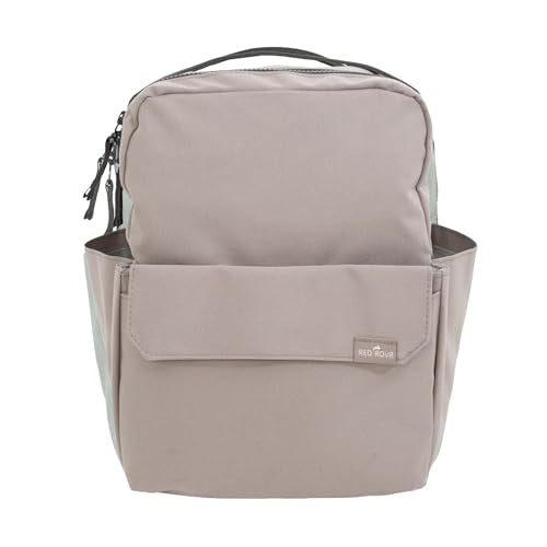 Mini Roo Diaper Bag Backpack, Truffle Brown Baby Bag - 6 Pocket Everyday - color: Truffle