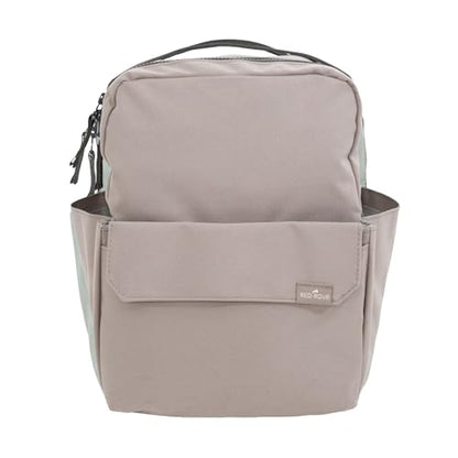 Mini Roo Diaper Bag Backpack, Truffle Brown Baby Bag - 6 Pocket Everyday - color: Truffle