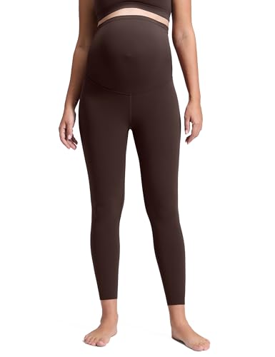 CRZ YOGA Maternity Leggings 25" - color: Hot Fudge Brown, size: Large
