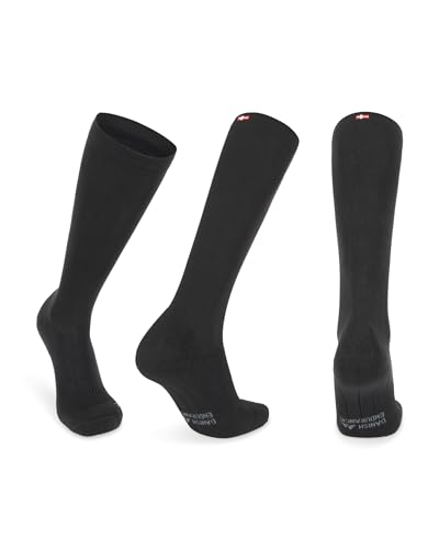 DANISH ENDURANCE Compression Socks, 21-26 mmHg, Circulation Aid, 1 & 2-Pack - color: Solid Black, size: X-Large