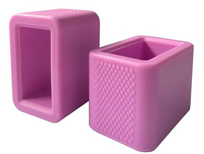 2 PCS Seat Belt Buckle Holder, Silicone Auto Rear Seatbelt Buckle Booster- Keep Upright and Stable, Suitable for Kids - color: Pinkish-purple