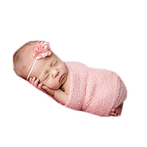 Newborn Photography Props Swaddle Wraps - color: Pink