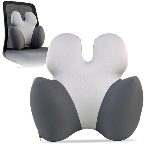 Full Back Support Pillow for Office Chair, 3-Zone Memory Foam