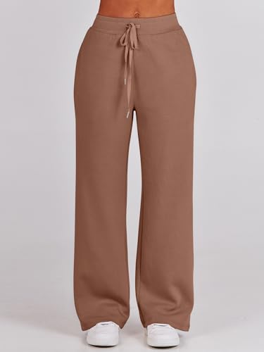 ANRABESS Women 2 Piece Set Sweatsuits Lounge Fall Outfits - color: Burnt Brown, size: Medium