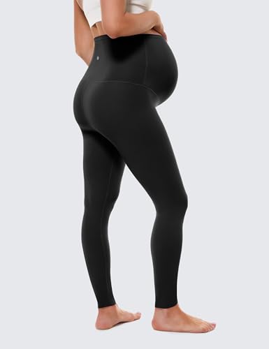Buttergene Maternity No Front Seam Legging 25" - color: Black, size: Medium