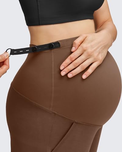 G4Free Smoofit Modal Soft Maternity Joggers Pregnancy Casual Sweatpants - color: Dark Coffee, size: Medium