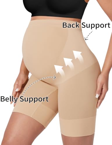 KIM S "Baby Shower Essential Maternity Shapewear, Belly Support Underwear - color: A. Nude, size: XX-Large