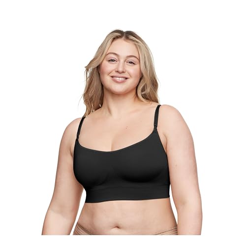 Warner's Blissful Benefits Women's Dig-Free Comfort Band with Seamless Stretch Wireless Lightly Lined Comfort Bra RM0911W - color: Black, size: XX-Large