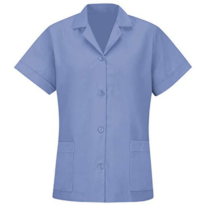 Red Kap Women's Button Front Tunic - color: Light Blue, size: Small