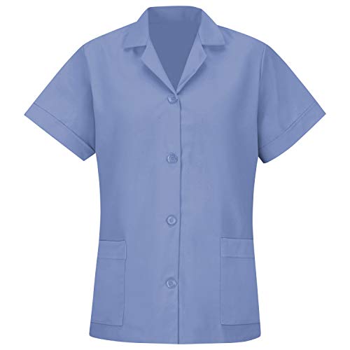 Red Kap Women's Button Front Tunic - color: Light Blue, size: Large