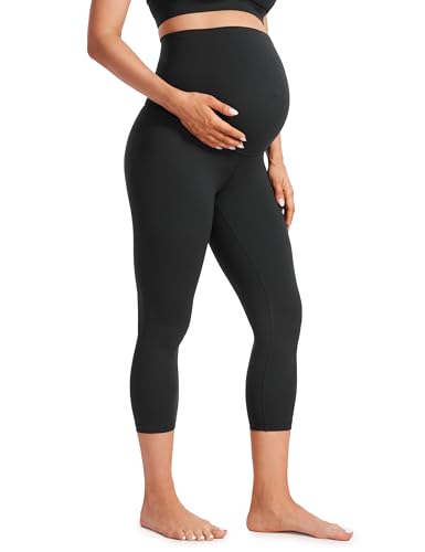 CRZ YOGA Maternity Capris Leggings 21" - color: Black, size: Medium
