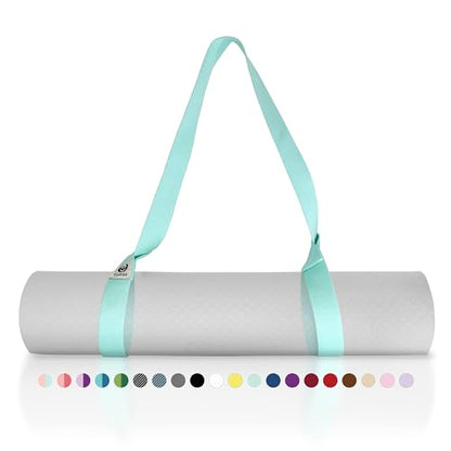 Tumaz Yoga Mat Strap Adjustable Carrier for All Yoga Mats, 2 Sizes - color: 14. Turquoise, size: 64 IN