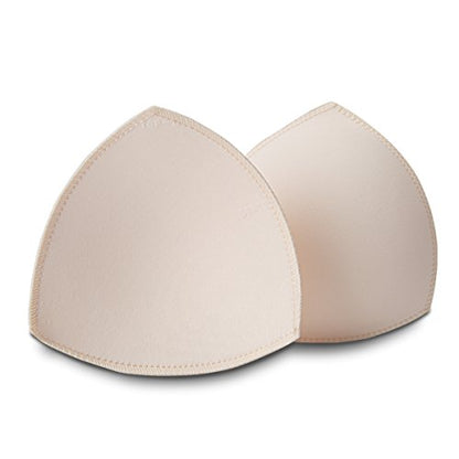 Bra Pad Inserts 4 Pairs, Push up Bra Pads - color: Beige Triangle, size: 00