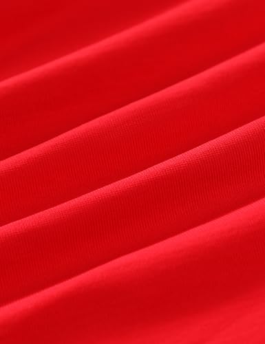 CRZ YOGA Seamless Racerback Tank Waist Length - color: Deep Red, size: Large
