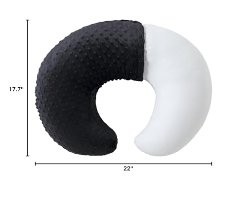 Nursing Pillow and Body Positioner with Premium Slipcover - color: Black