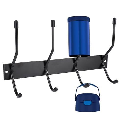 Drinking Bottle & Lid Drying Rack, Water Bottle Dryer Rack Wall Mounted Heavy Drying Rack Water Bottle Holder Tumbler Organizer Glass Cup Storage Stand for Owala Accessories Kitchen Home (Black)
