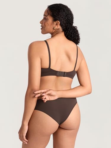 MOMANDA Cotton Nursing Bras for Breastfeeding - color: Clay Brown, size: Small
