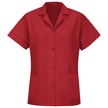 Red Kap Women's Button Front Tunic - color: Red, size: X-Large
