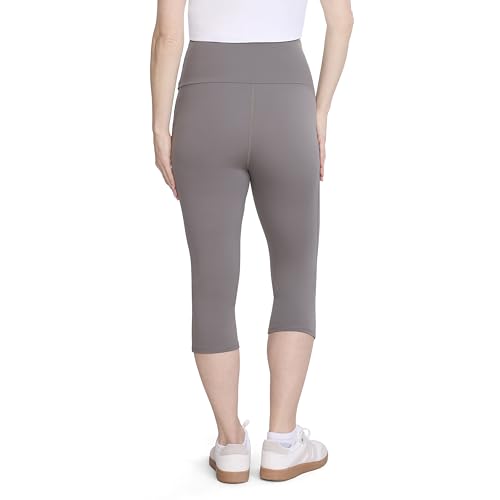 Motherhood Maternity Women's Over The Belly Active Capri Pregnancy Legging - color: Charcoal, size: Small