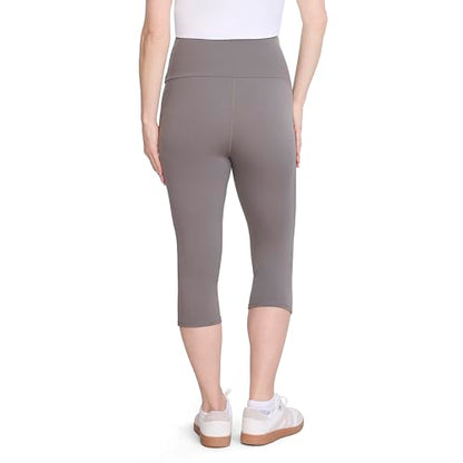 Motherhood Maternity Women's Over The Belly Active Capri Pregnancy Legging - color: Charcoal, size: Small