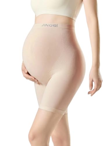 Maternity Underwear High Waisted Seamless Underwear for Women - color: Beige, size: Medium