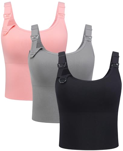 Suekaphin Nursing Longline Bra Tank Top Crop,Maternity Support Workout Sport Bra - size: Medium