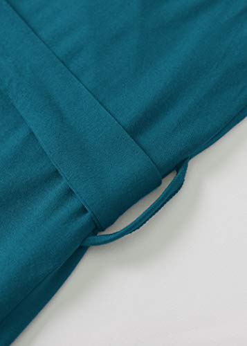 Latuza Women's Viscose Nursing Nightgown and Robe Set - color: Teal, size: Large
