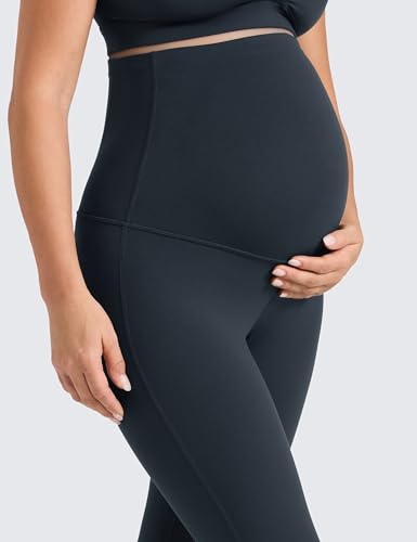 CRZ YOGA Maternity Flare Leggings 31" - color: True Navy, size: Medium