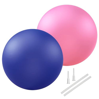Soft Pilates Yoga Ball, Small Exercise Ball, Mini Rubber Workout Equipment - color: Blue&Pink