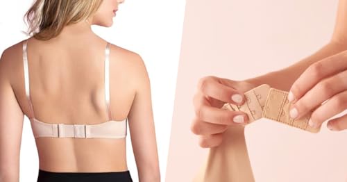 Women's Bra Extenders 4 Hook / 3 Hook / 5 Hook / 2 Hook Soft Comfortable Stretchy Bra Extension Strap - color: 2 Hook Bra Extender,1/2 Inch Spacing