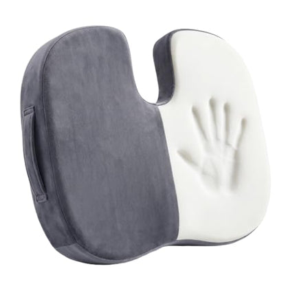 Office Chair Cushion, Memory Foam Seat Cushion for Tailbone Pain, Grey - color: Grey
