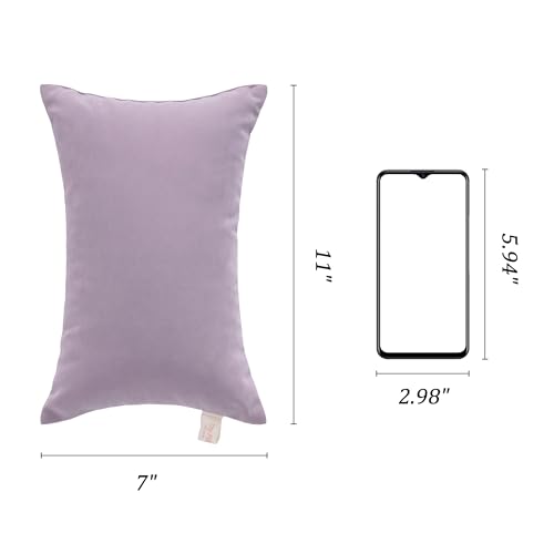 BEDSUM Plush Mini Pillows, 11 x 7, Microfiber, 2 Pack, Lavender - color: Lavender, size: 11x7 inches